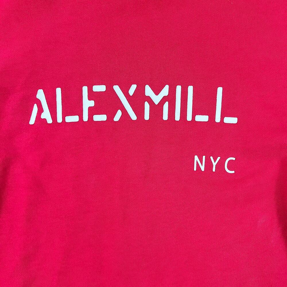 Alex Mill Logo Crew Neck sweatshirt in red - Picture 4 of 8